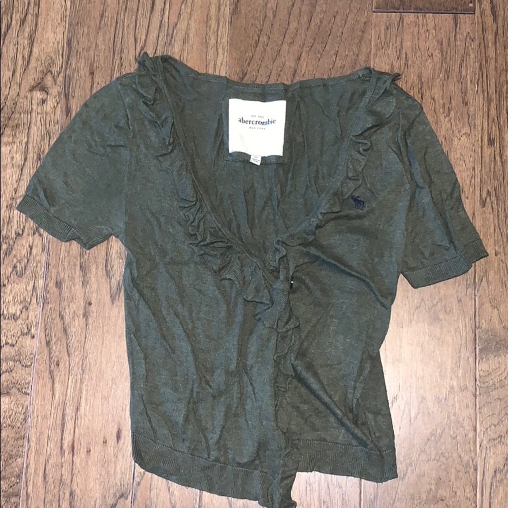 Green Abercrombie Cardigan